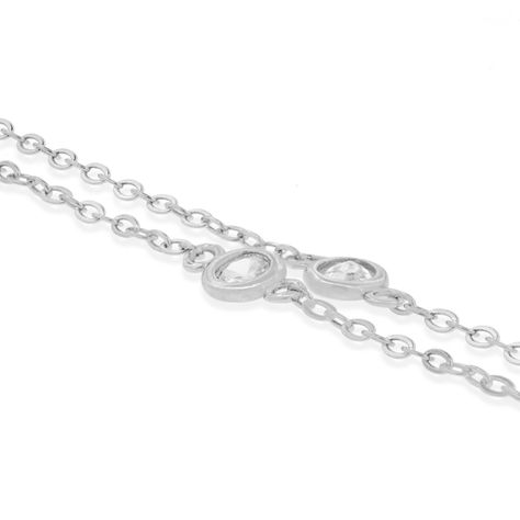 Pulsera de Plata Esterlina 925 Punto Circonita-2