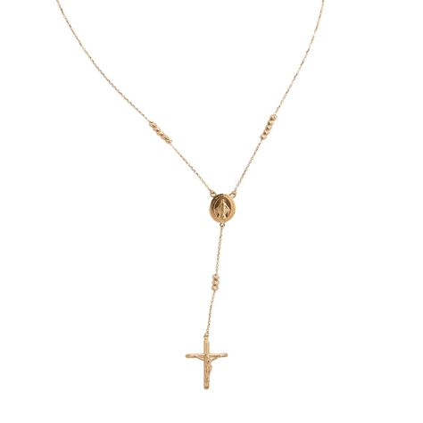 Collar de Oro 18kt Rosario Clasico-0