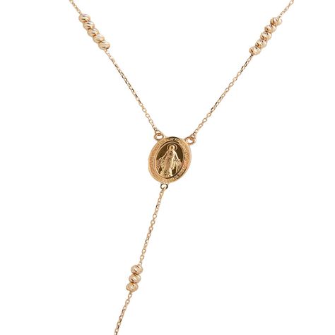Collar de Oro 18kt Rosario Clasico-1