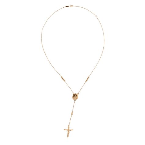 Collar de Oro 18kt Rosario Clasico-2