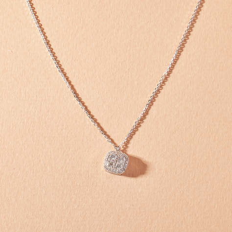 Collar de Oro Blanco 18kt Diamantes 25 Pts  - By Danielle Costantini-0