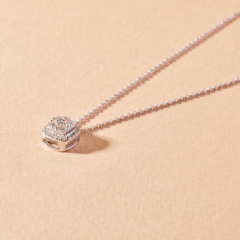 Collar de Oro Blanco 18kt Diamantes 25 Pts  - By Danielle Costantini-1