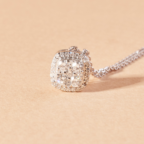 Collar de Oro Blanco 18kt Diamantes 25 Pts  - By Danielle Costantini-2
