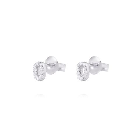 Aros de Plata Esterlina 925 Letra O-0