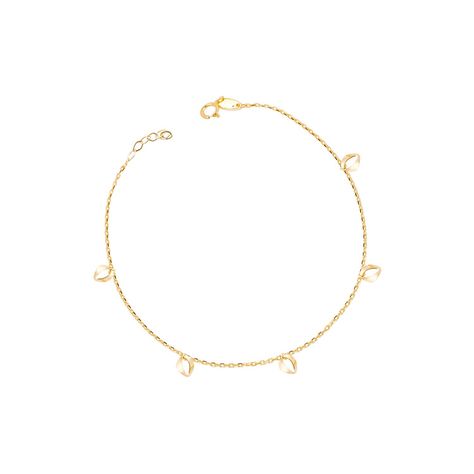 Tobilleras de Oro 18kt Modelo Argollas Colgantes-0