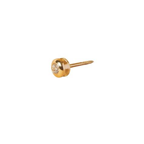 Aros de Oro 18kt Con Circon 2,5mm Punto De Luz-2