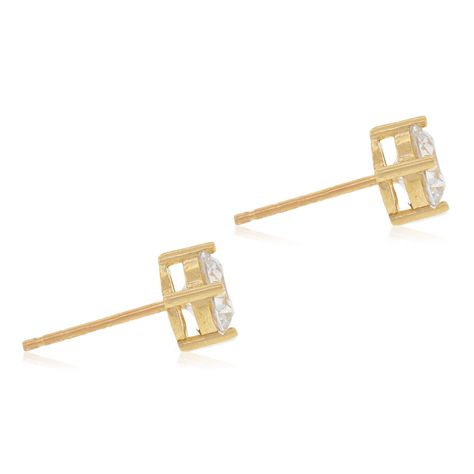 Aros de Oro 18kt con Circonita de 6mm 4Grifas-1