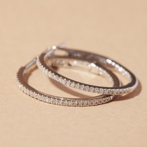 Aros Oro Blanco 18kt Diamantes 17Pts | Danielle Costantini-1
