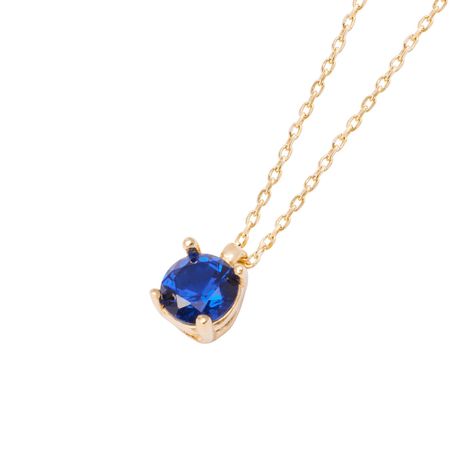 Collar de Oro de 18kt Zafiro punto de luz-0