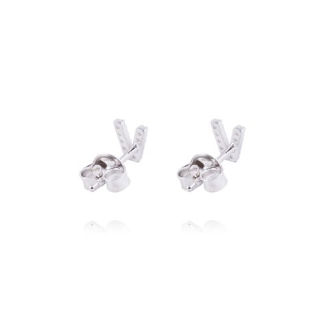 Aros de Plata Esterlina 925 Letra V-2