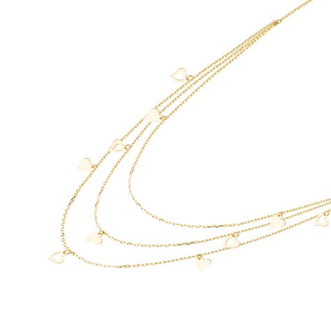 Collares de Oro 18kt Modelo Corazón Colgante-0