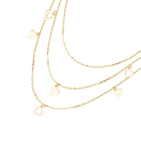 Collares de Oro 18kt Modelo Corazón Colgante-1
