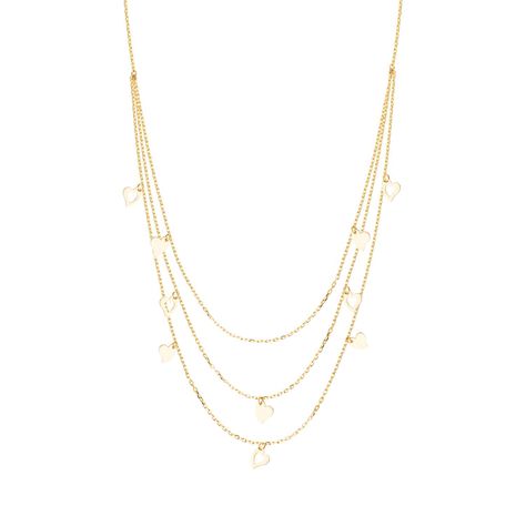 Collares de Oro 18kt Modelo Corazón Colgante-2