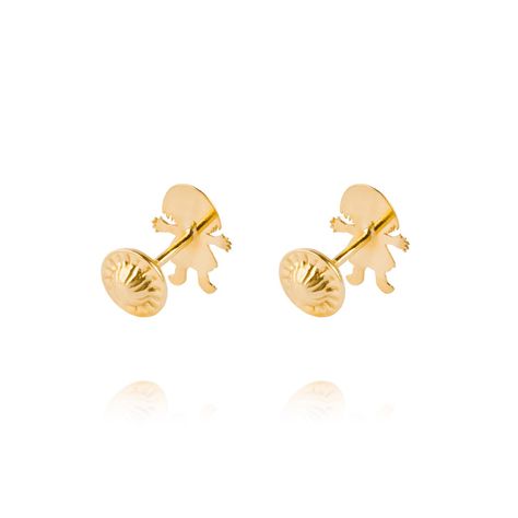 Aros de Oro 18kt Modelo Niña Chica-1