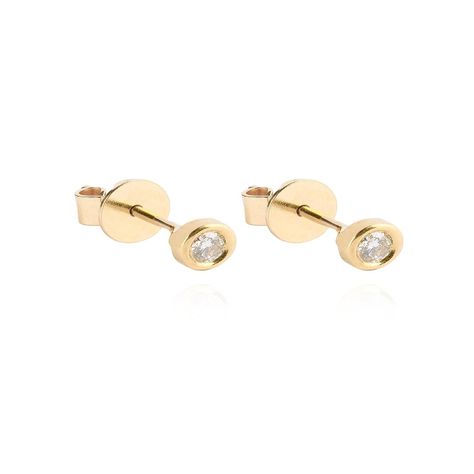Aros de Oro 18kt con Diamantes Punto de Luz 12pts total SI/H-2