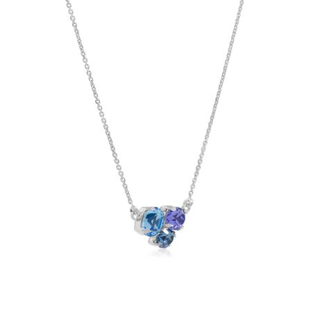 Collar de Plata Esterlina 925 Trio de Colores-2