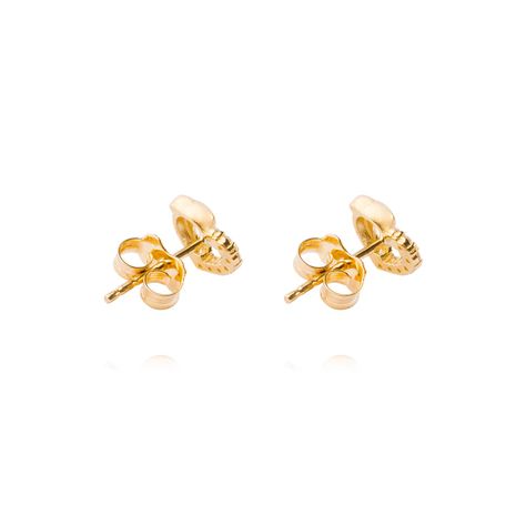Aros de Oro de 18kt Modelo Delfín con corazón de circón-2