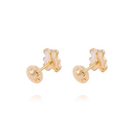 Aros de Oro de 18kt Modelo Osito Nacar. Abridor-2