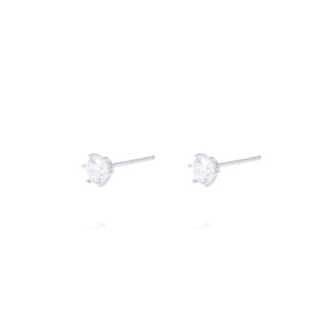 Aros Oro Blanco 18kt Circonita Seis Grifas-0