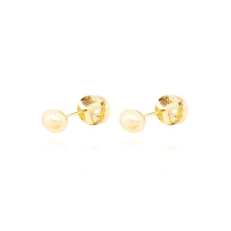 Aros de Oro 18kt Circón 6 bisel ancho mex-1