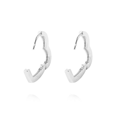 Aros Oro Blanco 18kt Corazón Circonitas-2