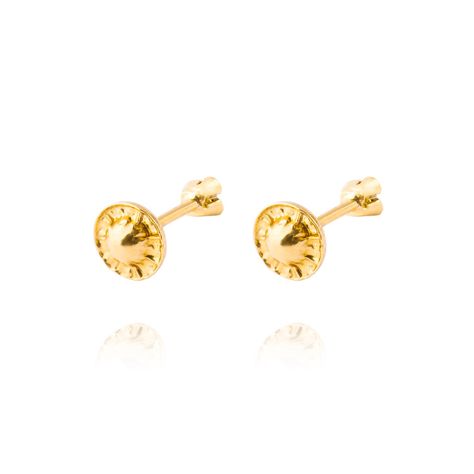 Aros de Oro 18kt Con Circon Circonita-2