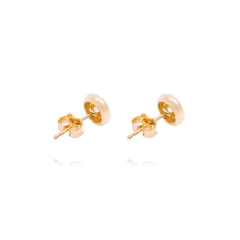 Aros de Oro de 18kt Circonitas en circulo-2
