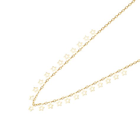 Collares de Oro 18kt Modelo Estrellas Colgantes-1