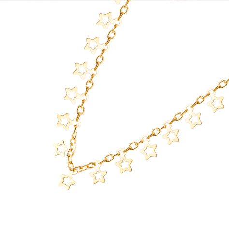 Collares de Oro 18kt Modelo Estrellas Colgantes-2