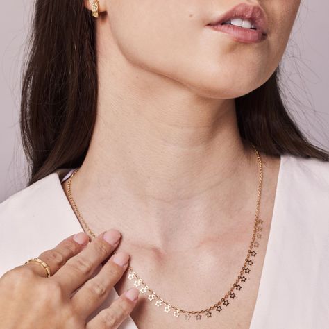 Collares de Oro 18kt Modelo Estrellas Colgantes-3