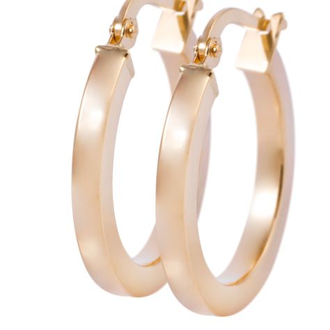 Aros de Oro 18kt Argolla 20 MM-1