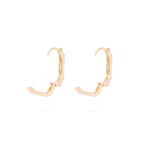 Aros de Oro de 18kt Circonitas en argolla-2