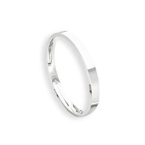 Argolla Matrimonio de Oro Blanco 18kt Tubo ErgoFit Siena de 2,0mm-2