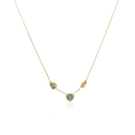 Collar de Oro 18kt Rosa de Francia-0