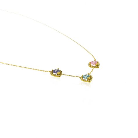 Collar de Oro 18kt Rosa de Francia-1