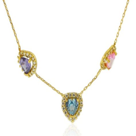 Collar de Oro 18kt Rosa de Francia-2