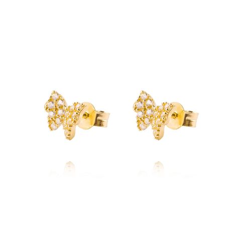 Aros de Oro 18kt Modelo Mariposas-0