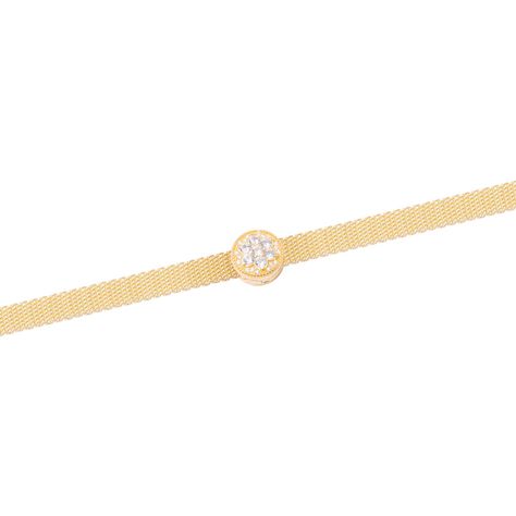 Dije de Plata broche Flor con Circonita Revestido en Oro 18kt-2