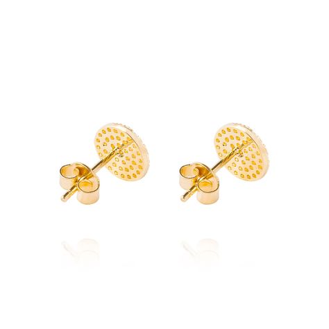 Aros de Oro 18kt Plato Circonita-1