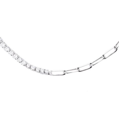 Pulsera de Plata Esterlina 925 Medio Riel Circonitas-2
