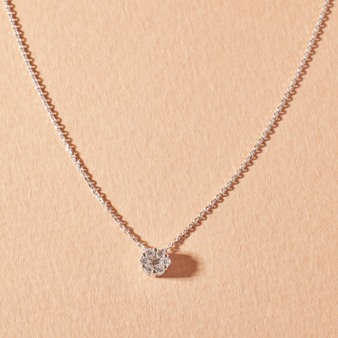 Collar de Oro Blanco 18kt Diamantes 10 Pts  - By Danielle Costantini-0