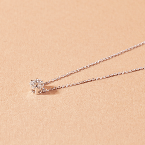 Collar de Oro Blanco 18kt Diamantes 10 Pts  - By Danielle Costantini-1