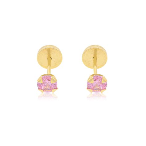 Aros de Oro 18kt Rosa de Francia 4,0mm Modelo Abridor-0