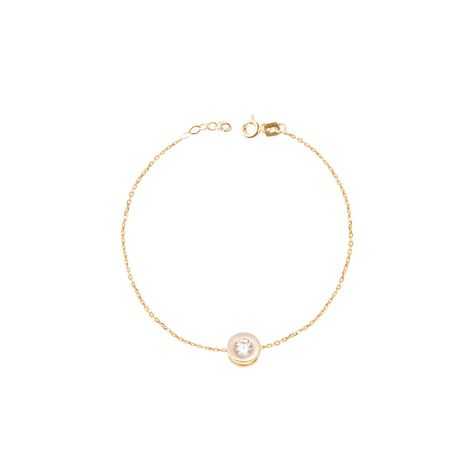Pulsera de Oro 18kt Punto de Luz central-2
