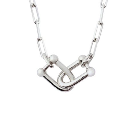 Collar de Plata Esterlina 925 Enlazados 192-1