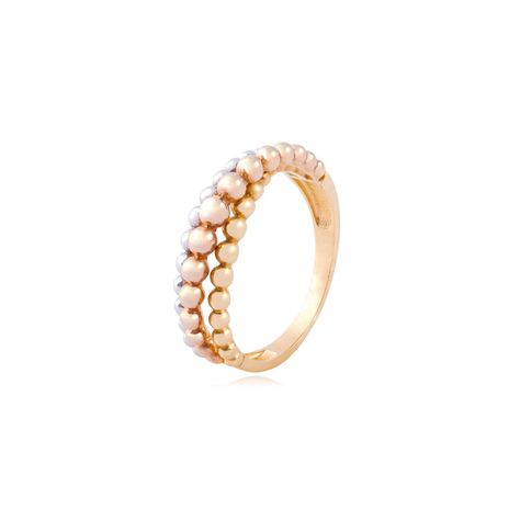 Anillo de Oro Tricolor 18kt Burbujas-0