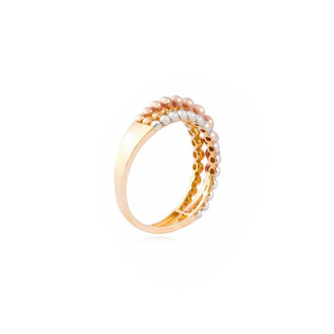 Anillo de Oro Tricolor 18kt Burbujas-2