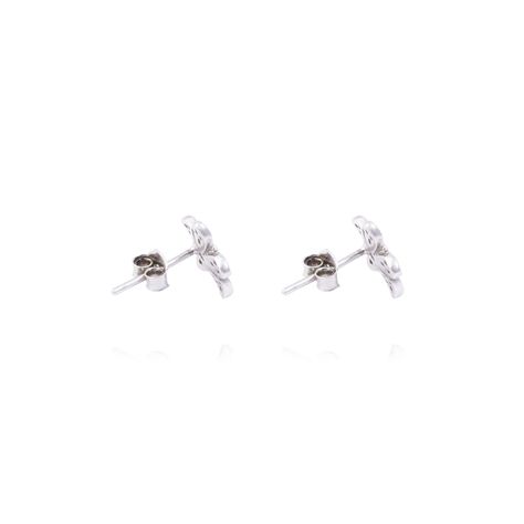 Aros de Plata Esterlina 925 Flor Pétalo Circonitas-2