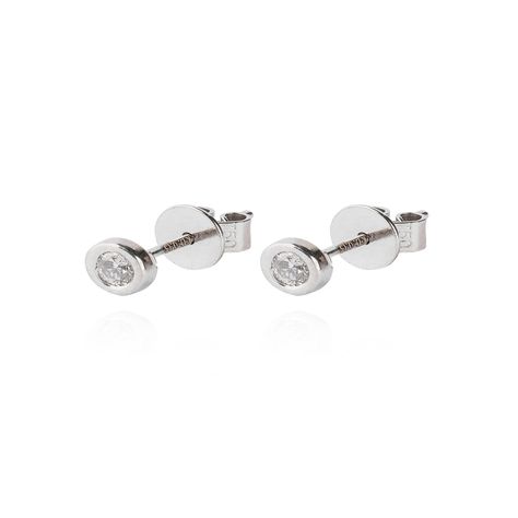 Aros de Oro 18kt con Diamantes Punto de Luz 15pts total SI/H-0