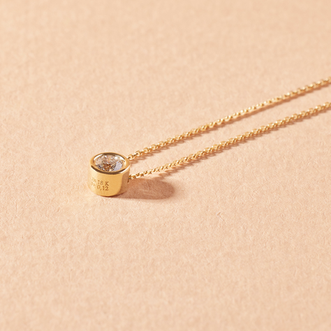 Collar de Oro 18kt con Diamantes 10 Pts Total - By Danielle Costantini-1